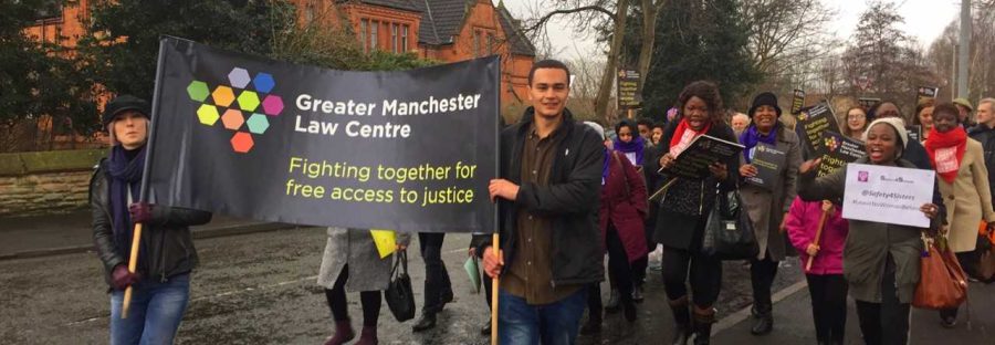 GMLC Demonstration - Photo Courtesy of Greater Manchester Law Centre