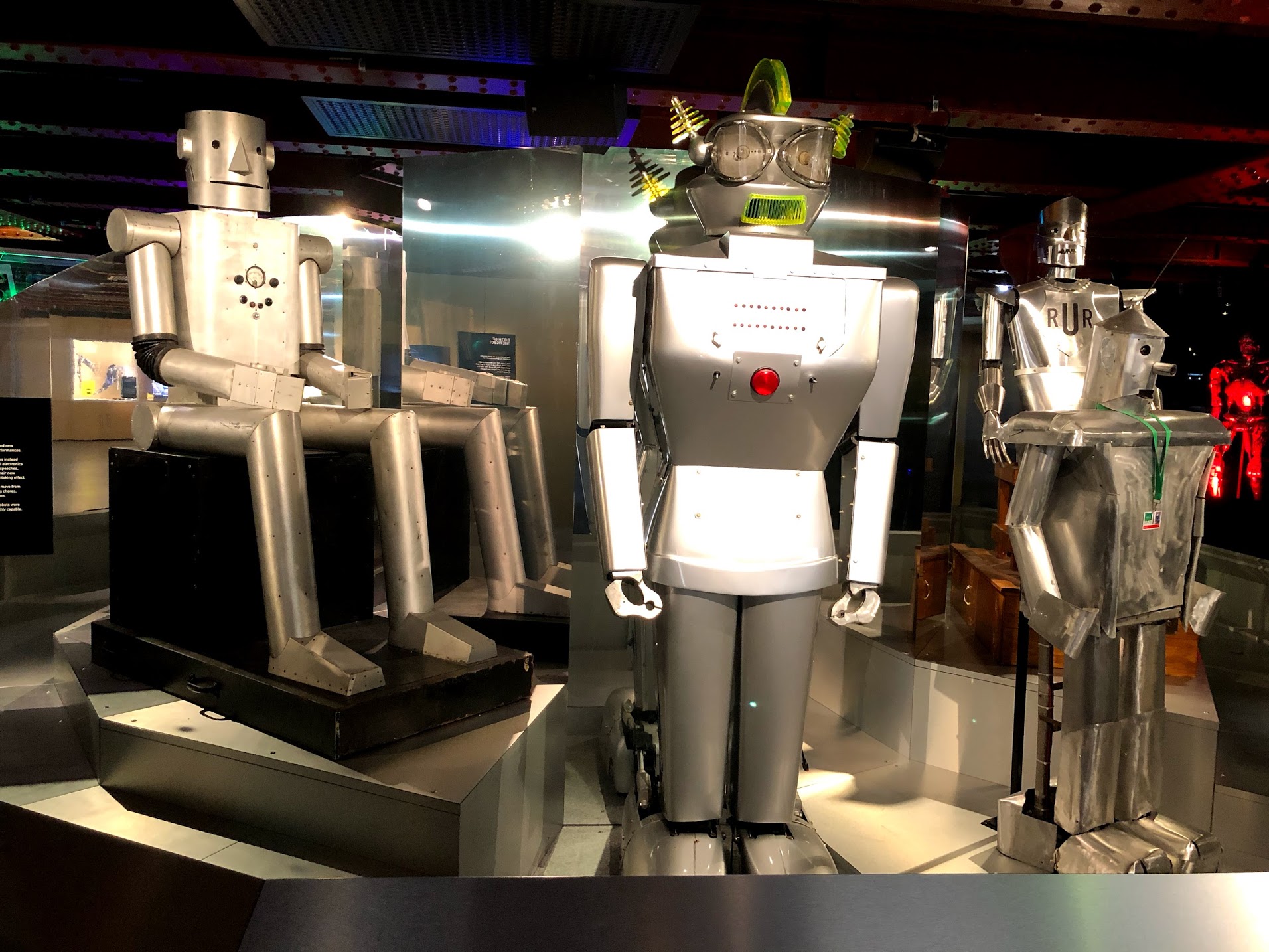Robots on display at Manchester Museum of Science and Industry