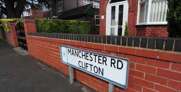 The offending road in Manchester
