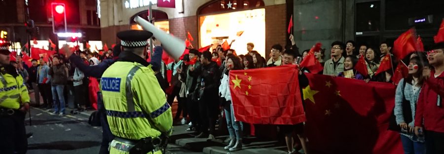 Chinese Students clash with Hong Kong Protesters