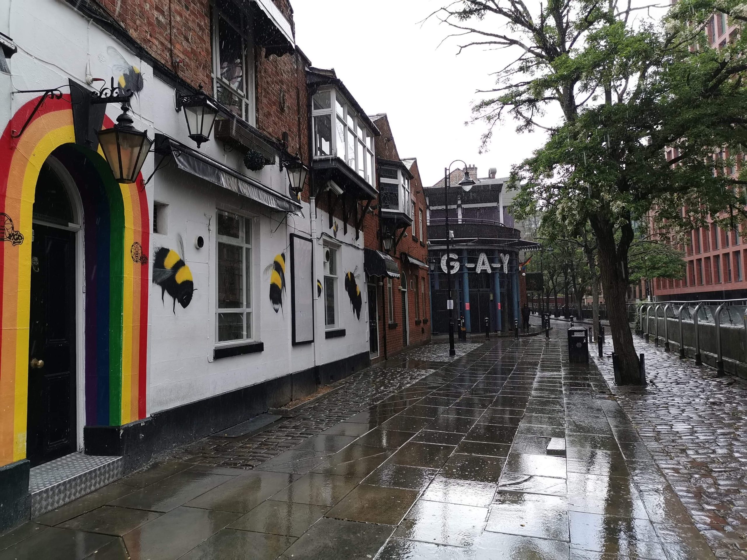 Canal Street, Manchester Gay Village empty during the coronavirus pandemic.