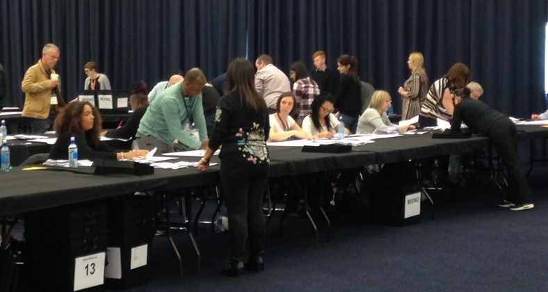 Election count taking place