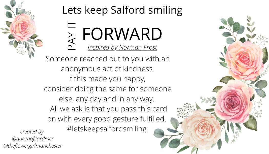 random-act-of-kindness-card-pay-it-forward-lets-keep-salford-smiling-queen-of-card-mcr