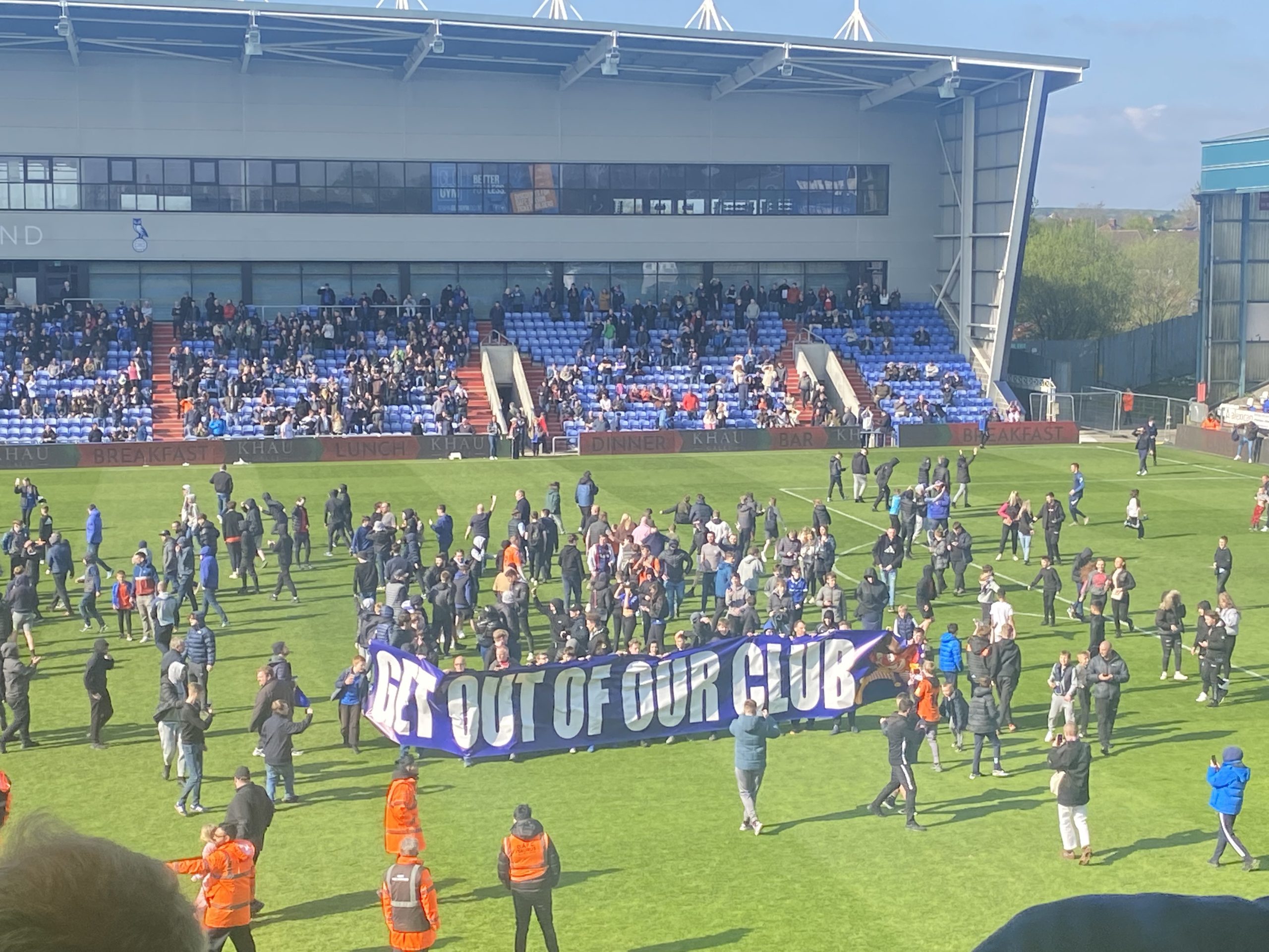 Oldham Fans Protest