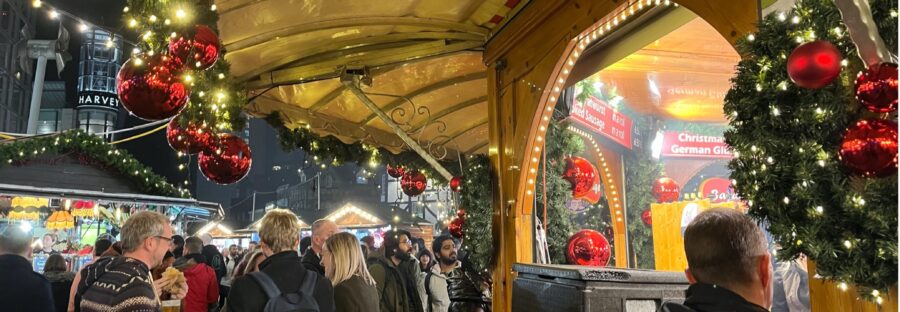 Food and drinks being sold at Manchester Christmas Markets