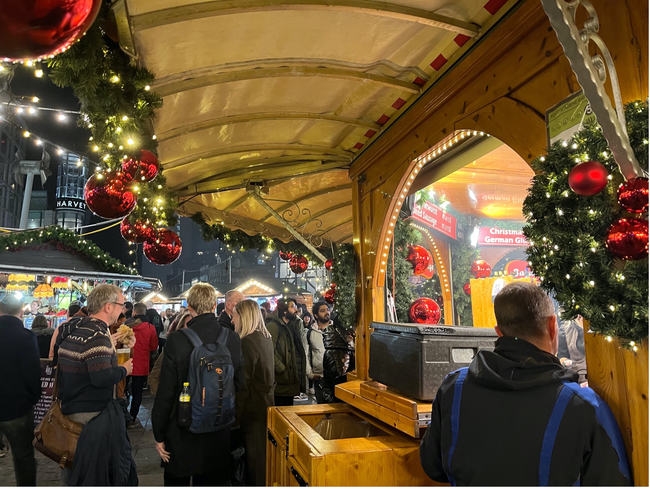 Food and drinks being sold at Manchester Christmas Markets