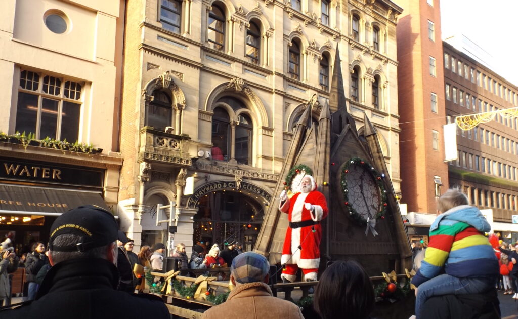 santa at Christmas parade