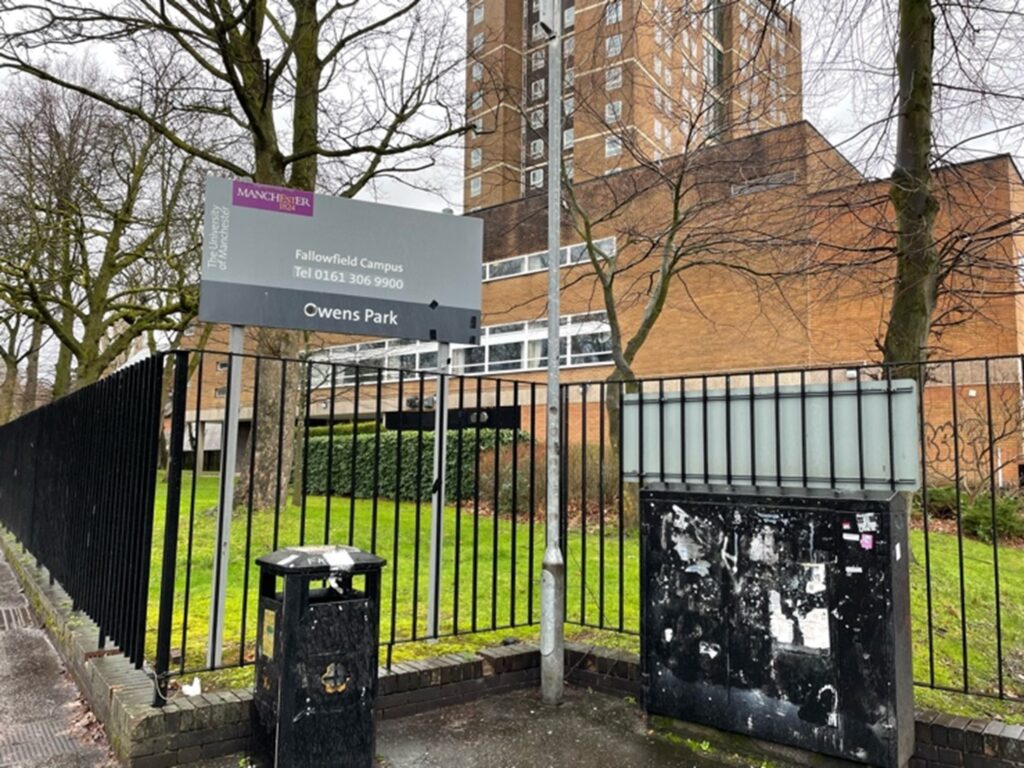 Fallowfield Campus Accommodation Entrance