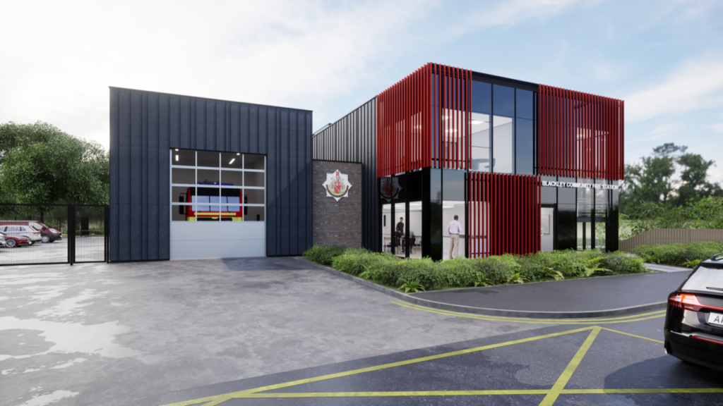 New design of Blackley fire station 

