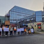 Junior Doctors striking outside Manchester Royal Infirmary