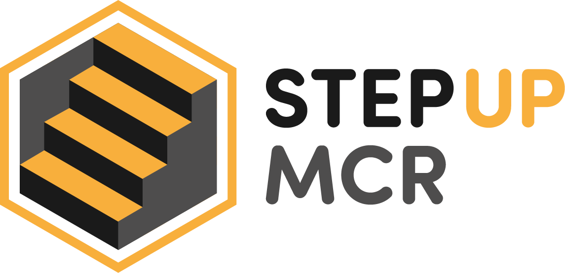 Stairs Logo for Manchester Charity Step Up MCR