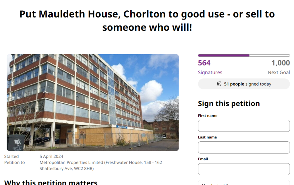 Chorlton petition April 2024