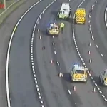 Lanes closed on the M60 following four vehicle collision. Credit: National Highways.