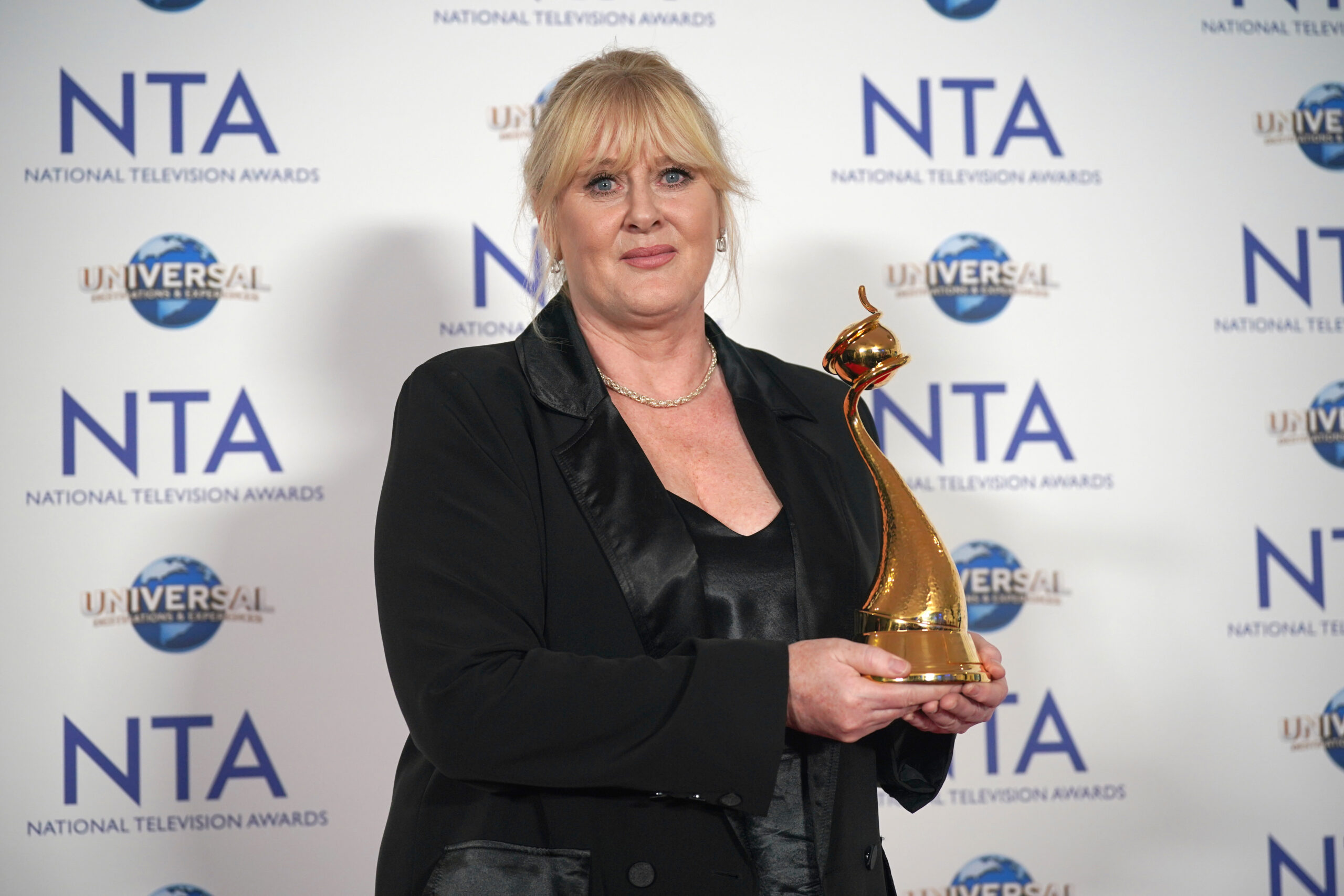Sarah Lancashire on the red carpet at the National Television Awards 2023
