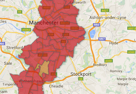 Map Manchester local elections 2016 ward by ward