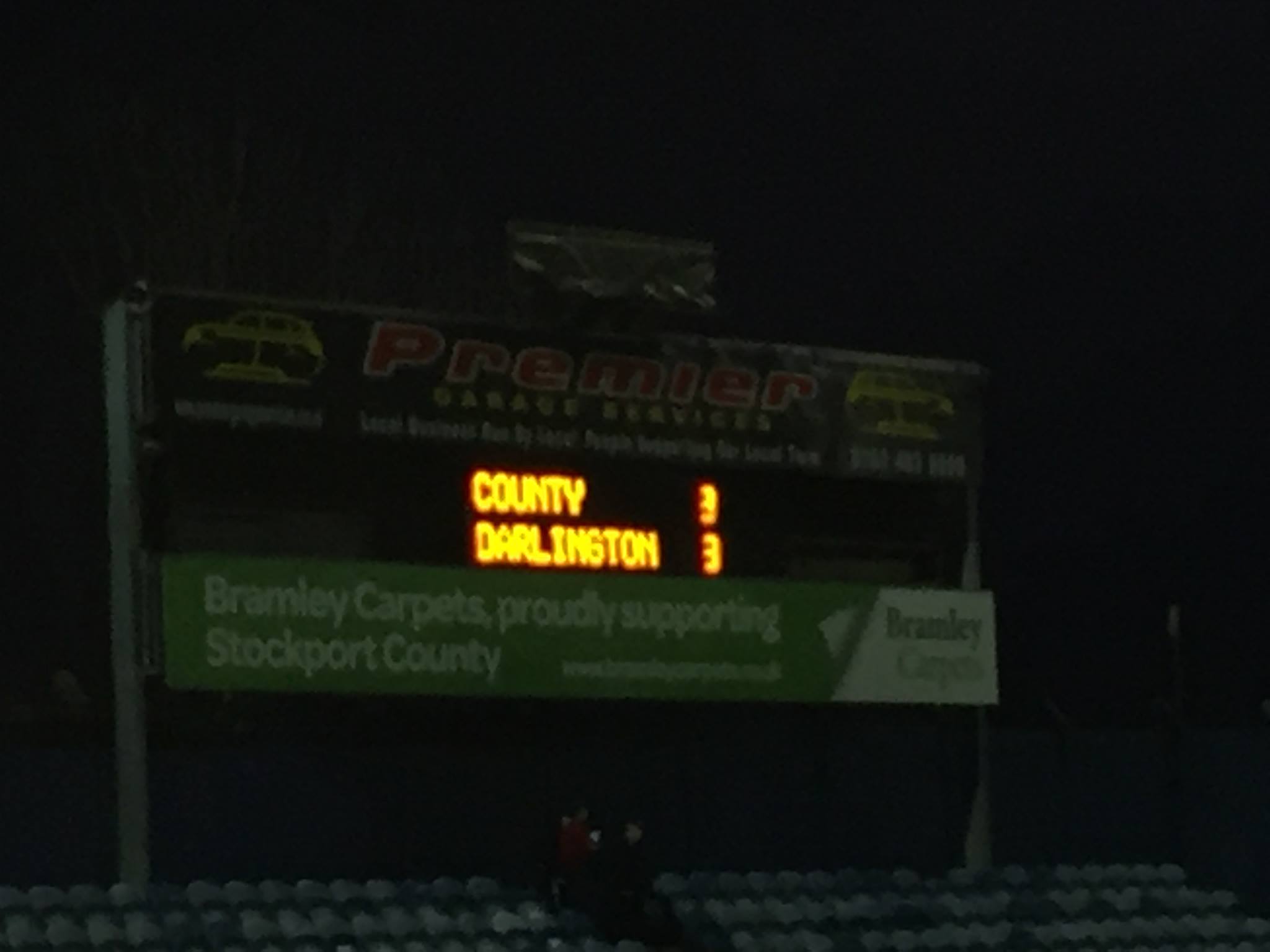 Stockport 3-3 Darlington scoreboard