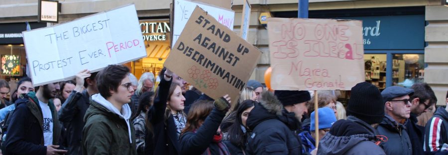 Donald Trump protest (photo by Miles Casey)