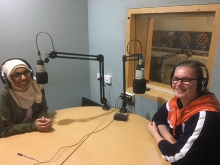 NQ reporter interviewing a sports student