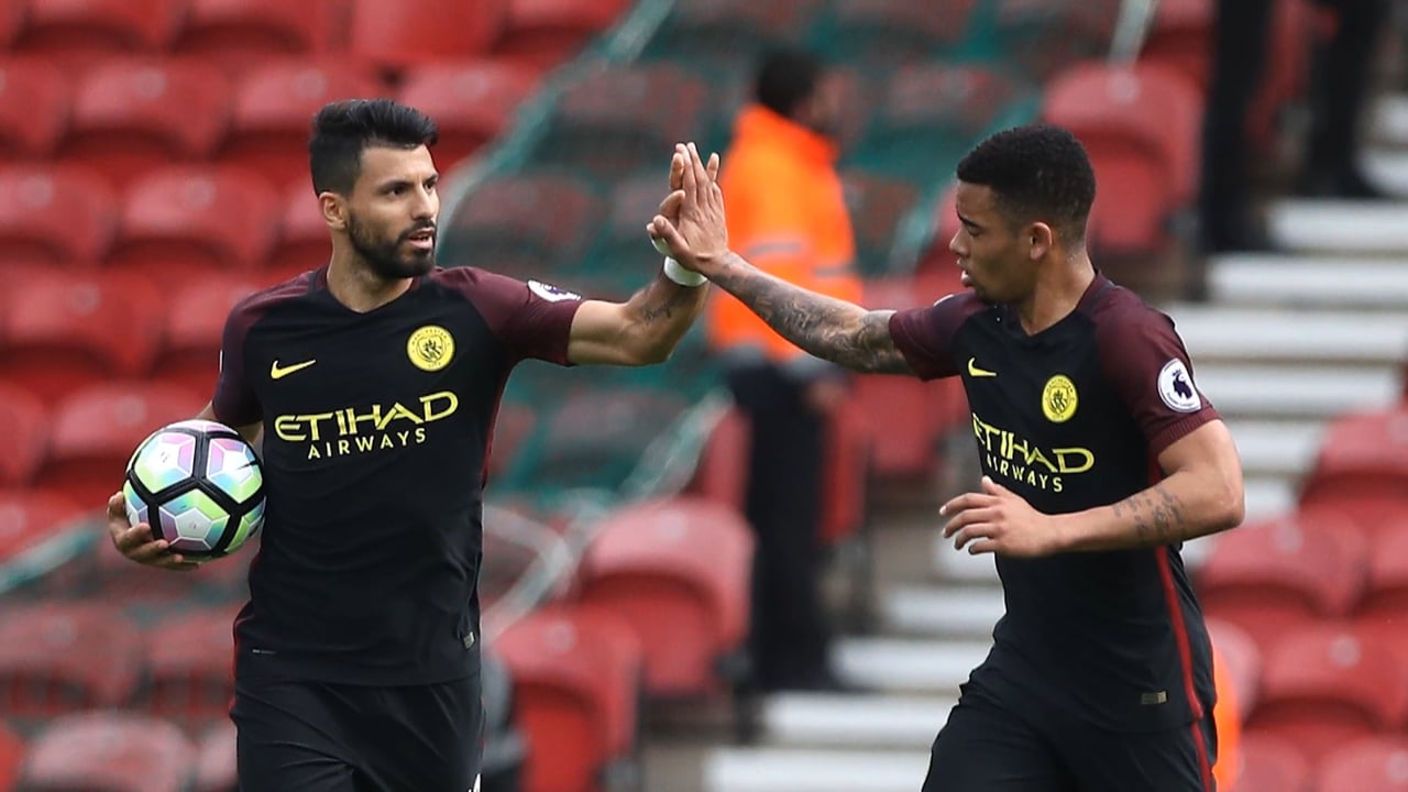 Sergio Aguero and Gabriel Jesus