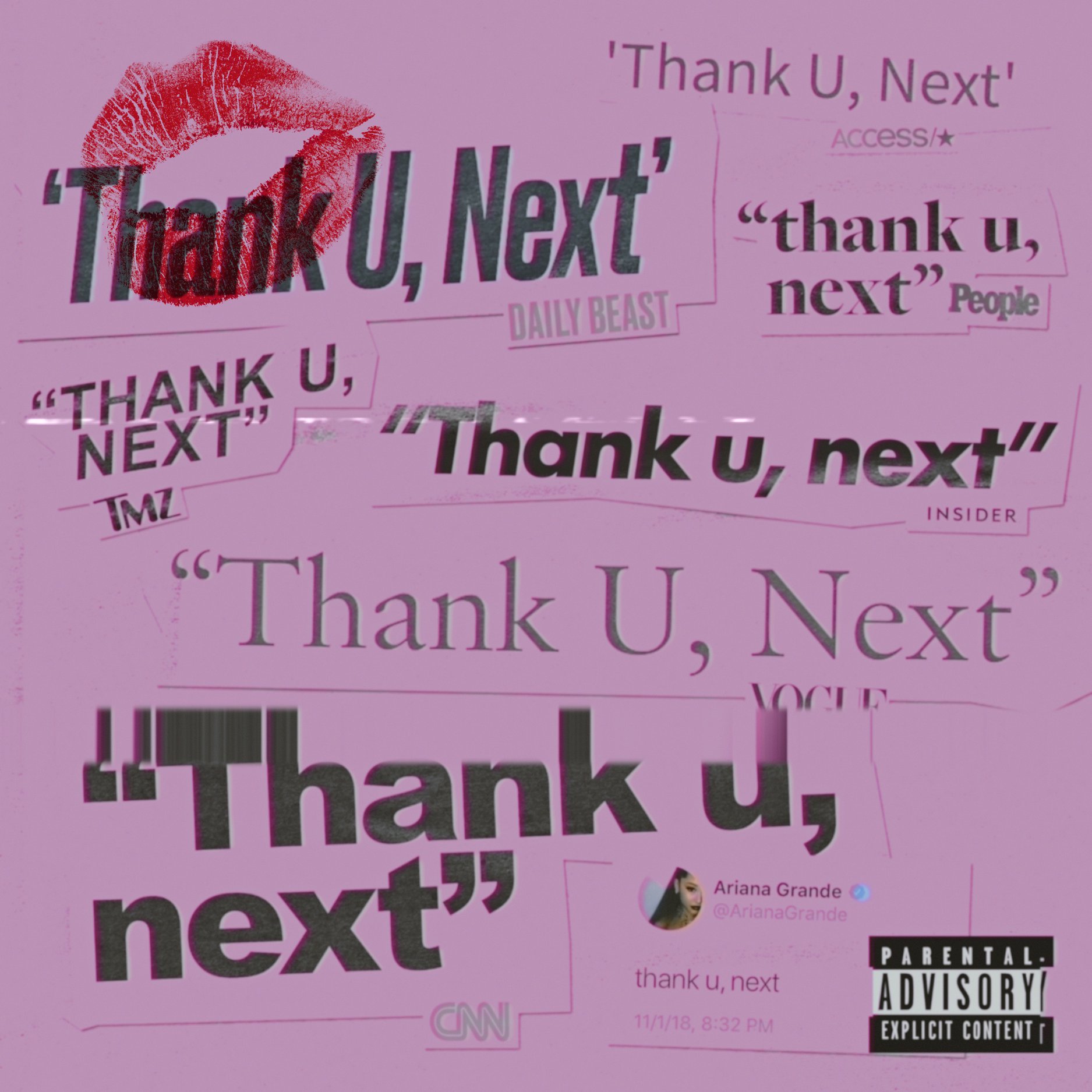 thank u, next Single Cover Art (from Facebook)
