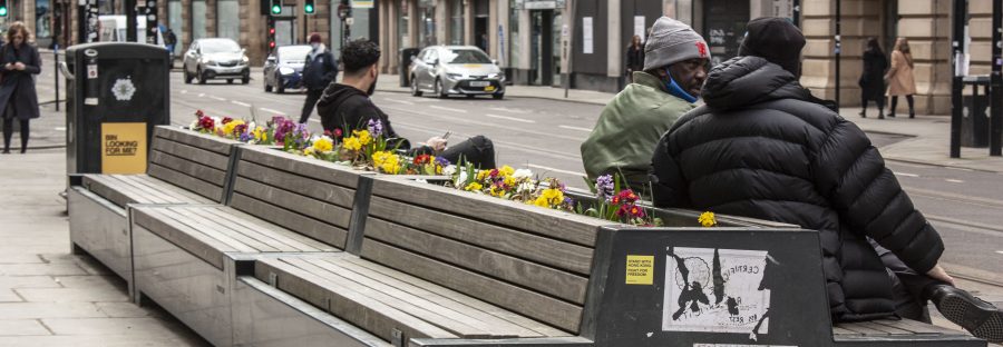 city centre bench