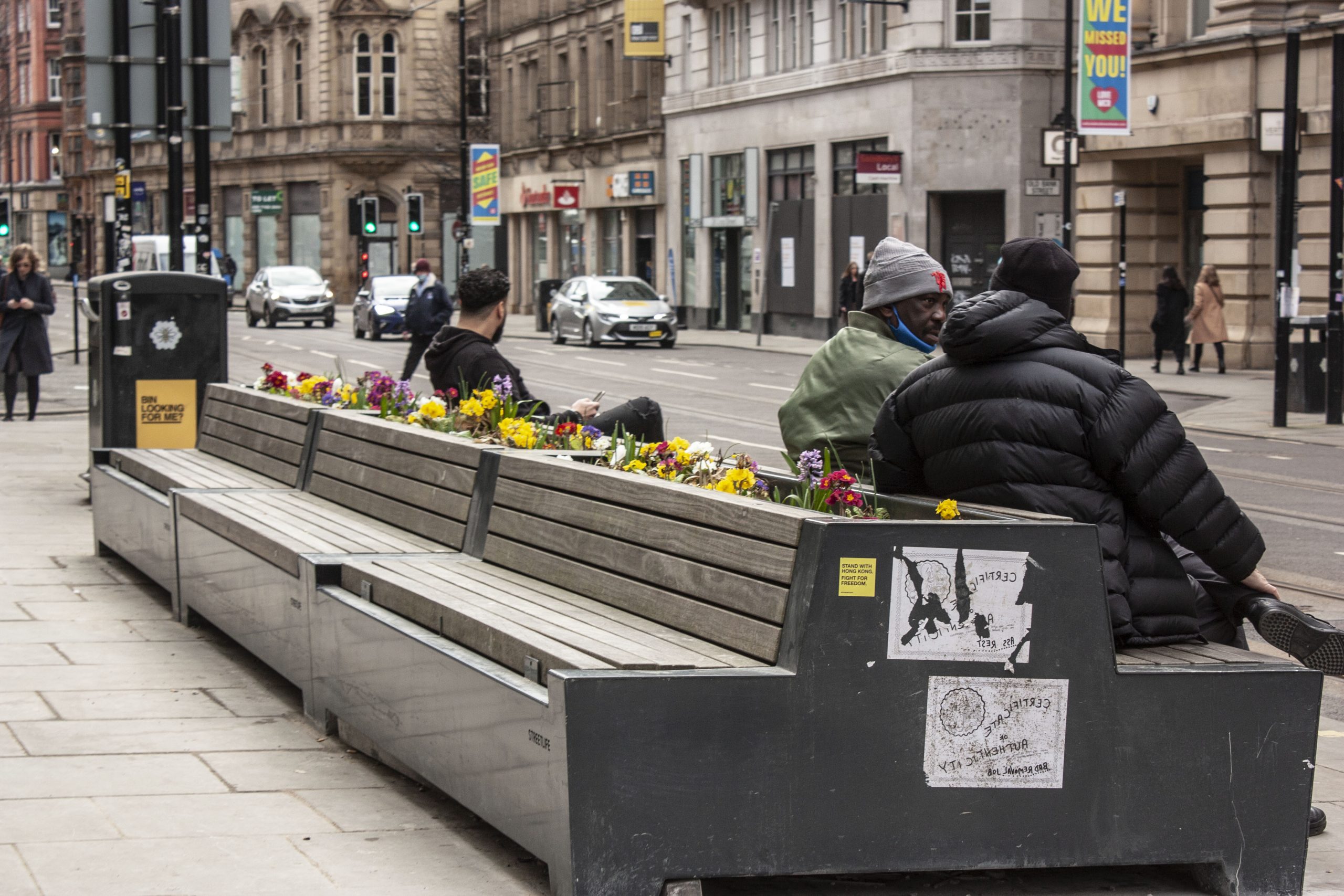 city centre bench