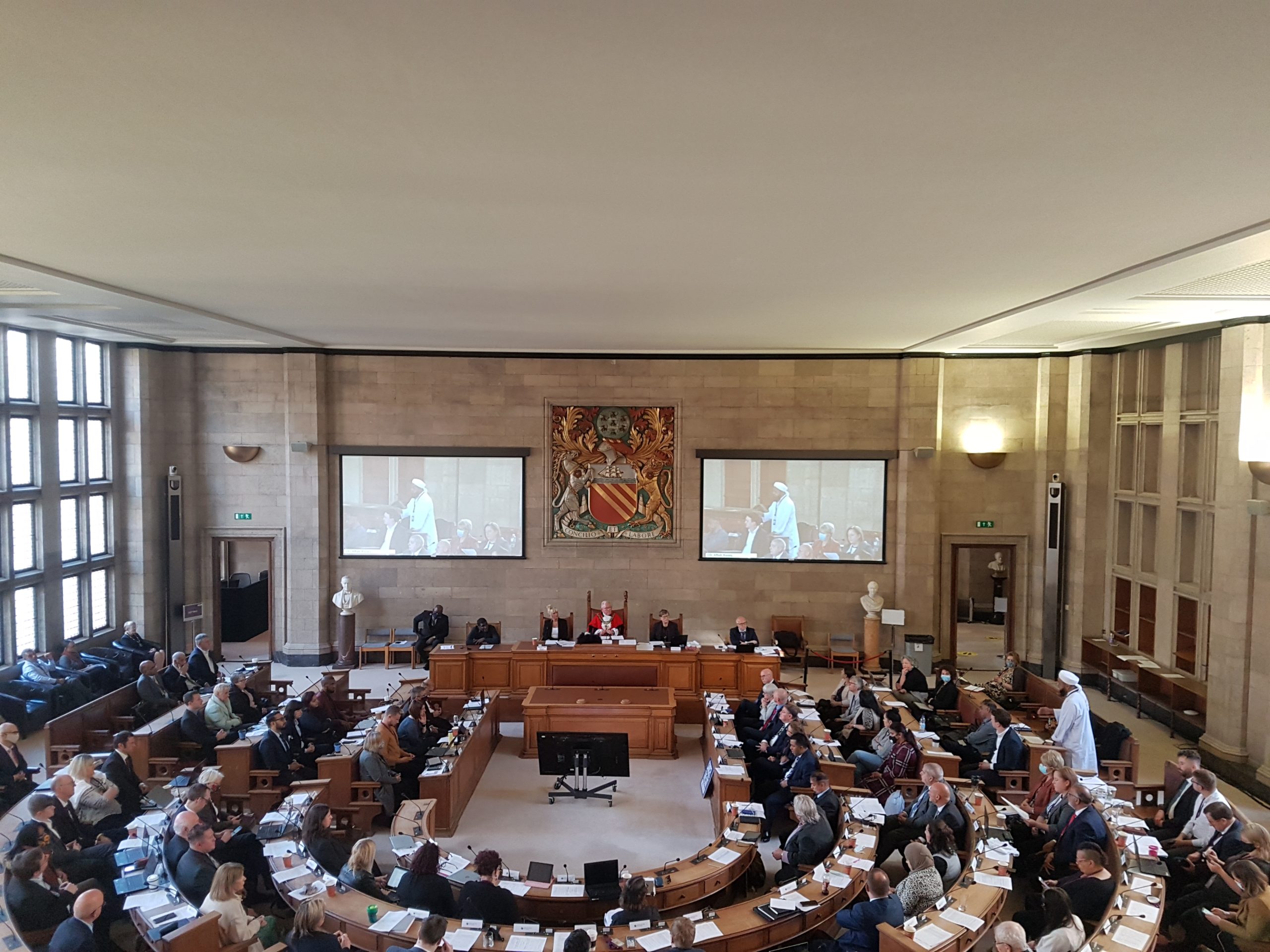Full House at Town Hall Extension for Council Meeting