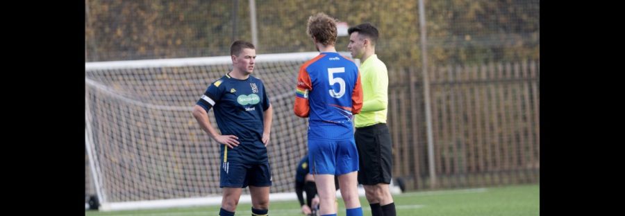 Both captians before kick off. Photo: Ben Stiff Photography