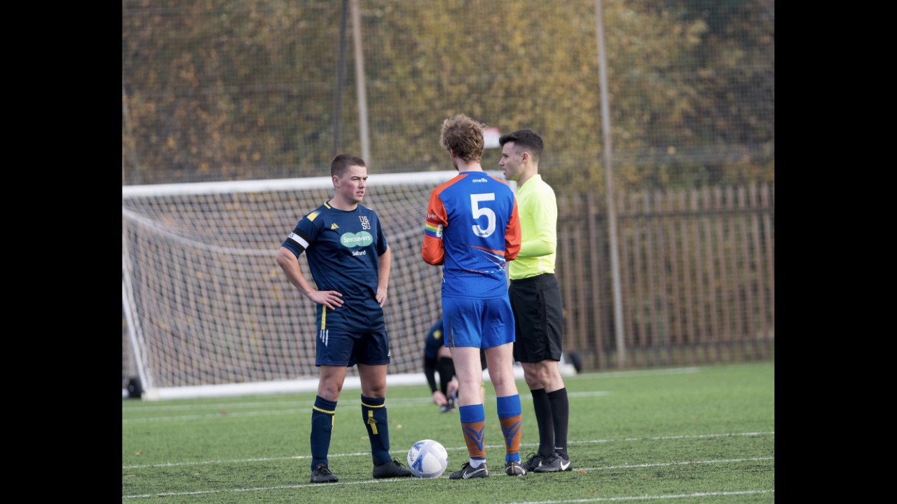 Both captians before kick off. Photo: Ben Stiff Photography
