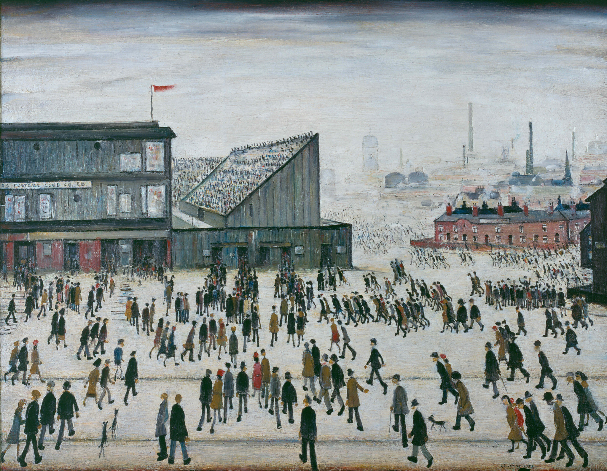 LS Lowry Going to the Match 1953 Professional Footballers’ Association, on loan to The Lowry Collection, Salford © The Estate of L.S. Lowry. All Rights Reserved, DACS 2015