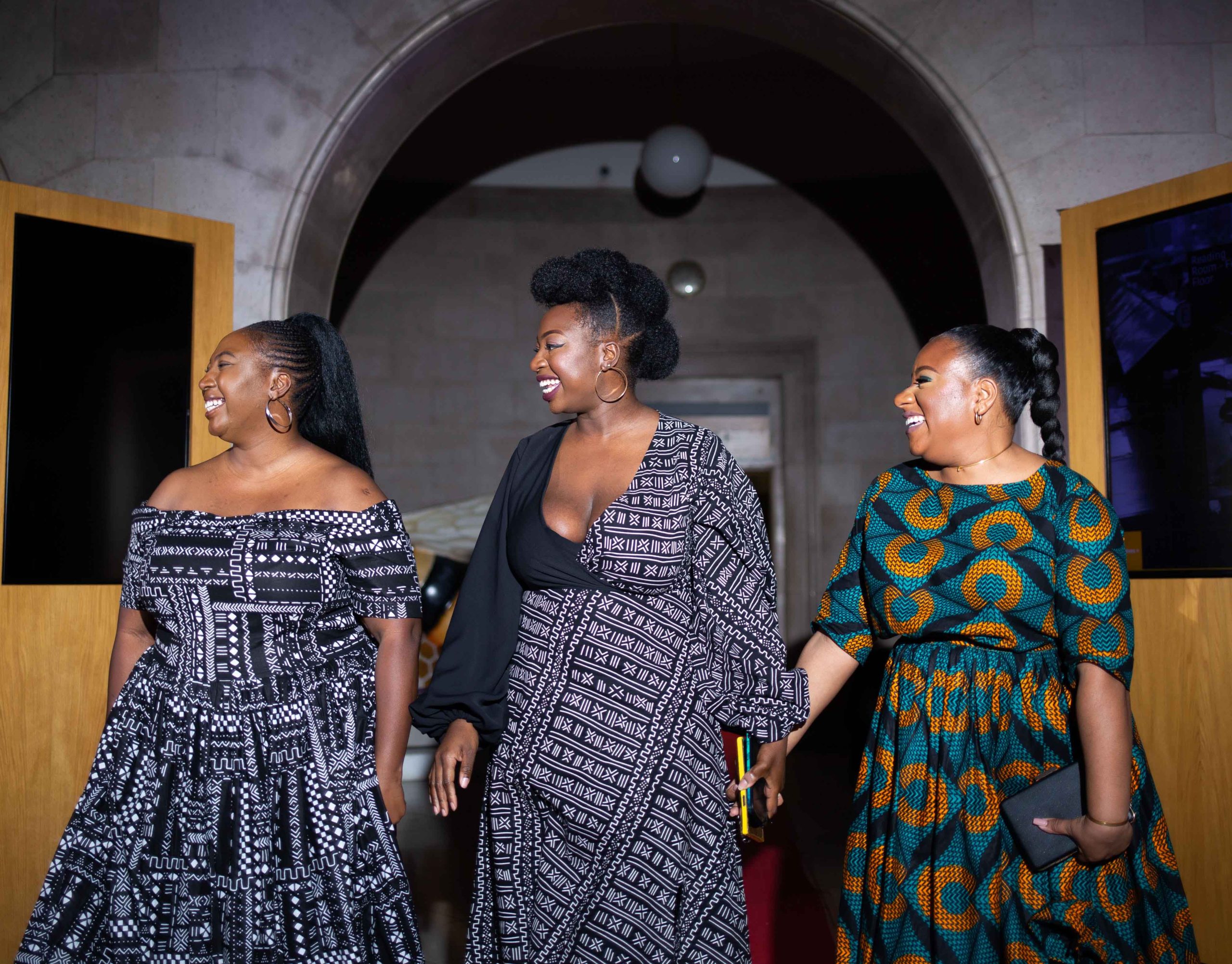 Producers Adeola and Ronke Adelakun and Monique Kufuor during the Black Creative soirée