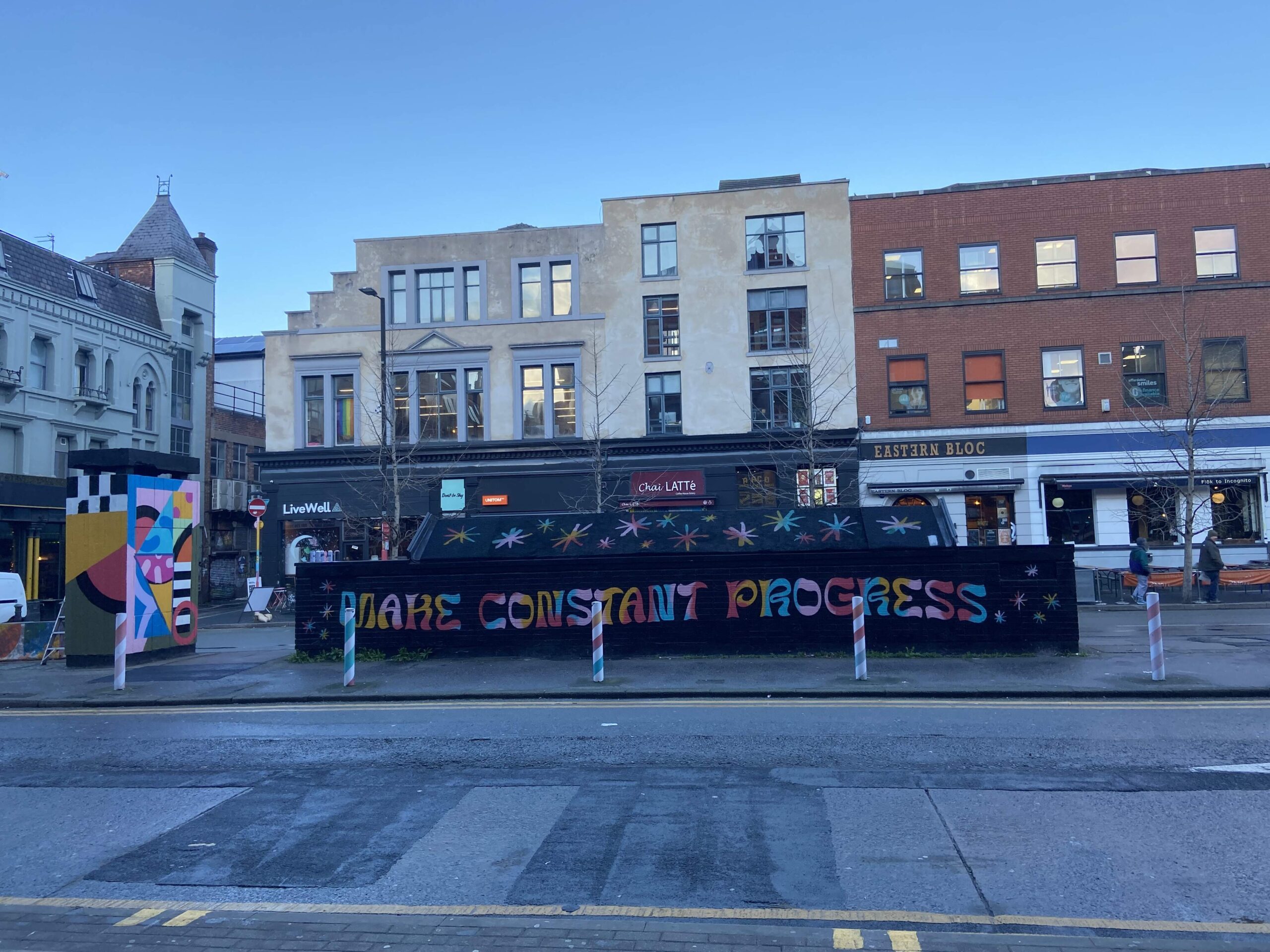 Street art in Stevenson Square, Northern Quarter.