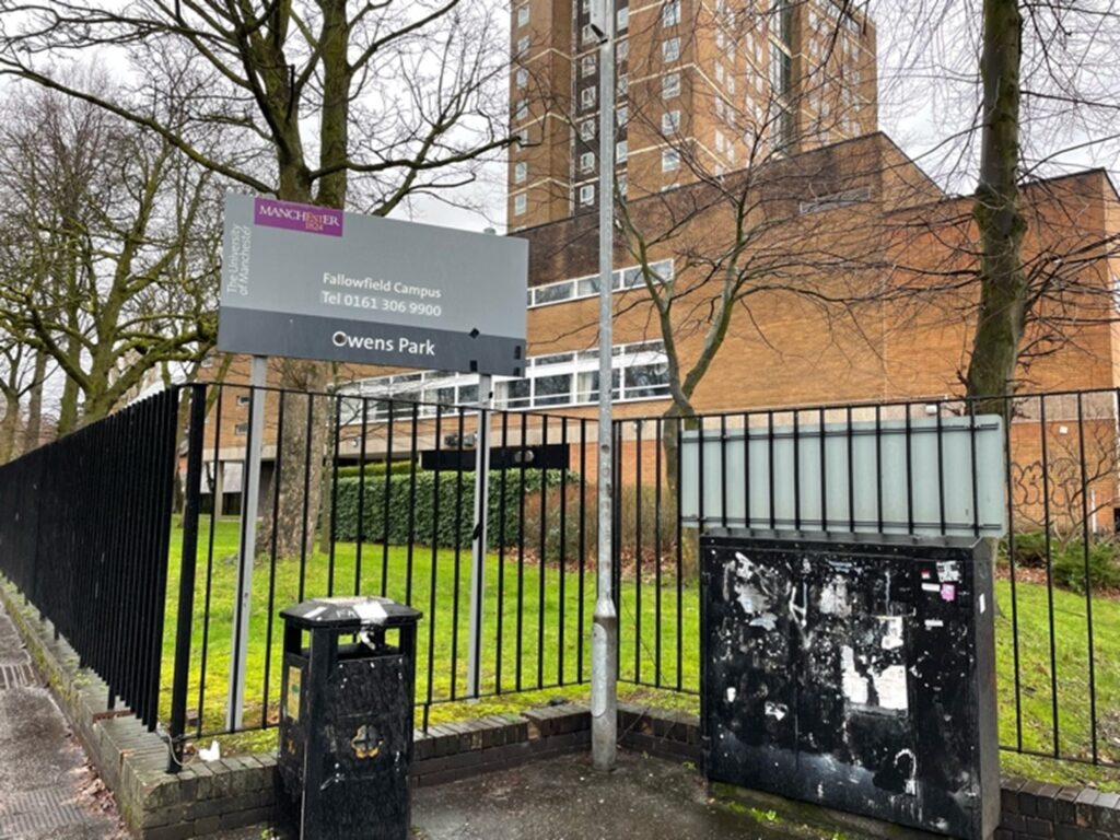 Fallowfield Campus Accommodation Entrance
