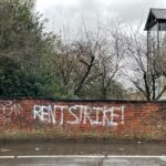 Graffiti found outside of Fallowfield Campus Accommodation at UoM