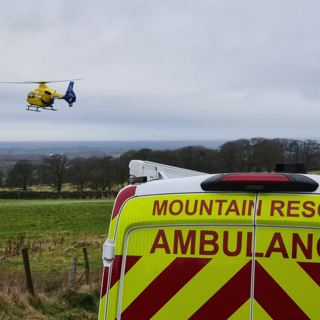 Bolton mountain rescue team on the scene of incident