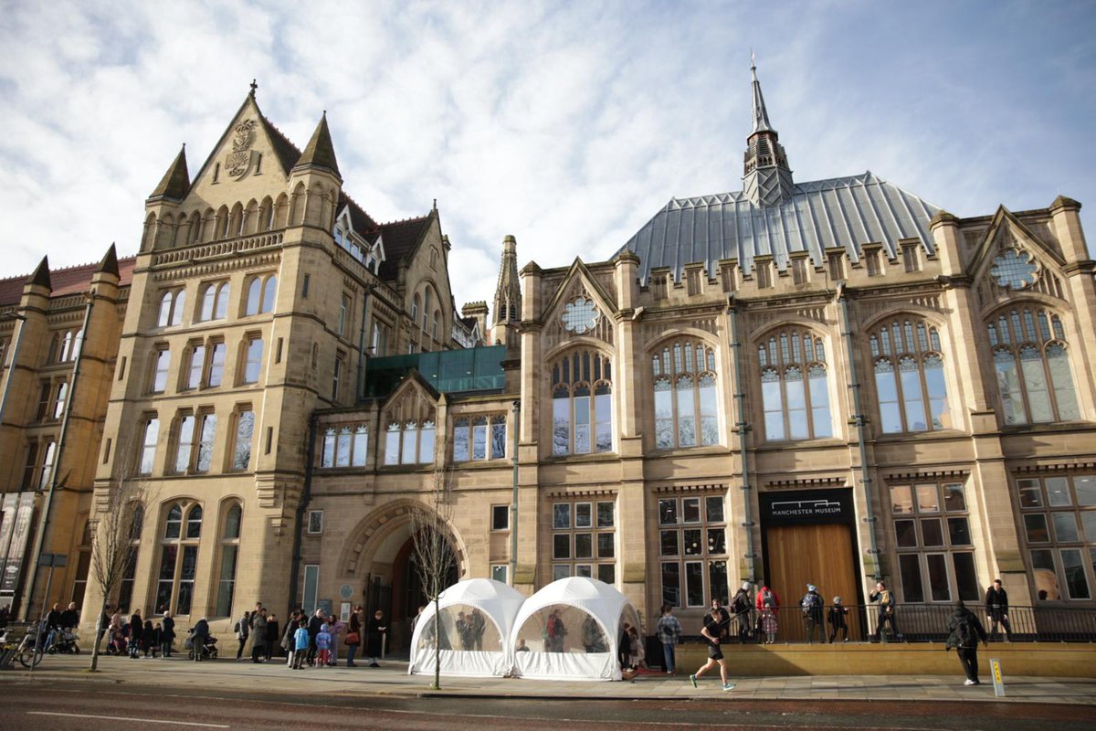 Visitors at Manchester Museum reopening