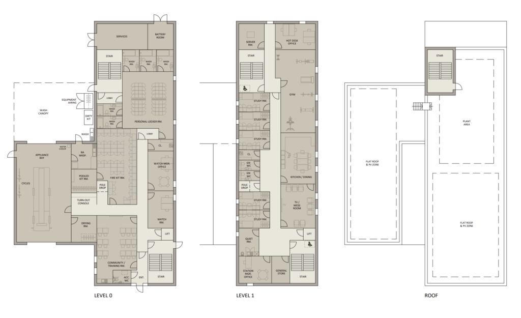 Blackley fire station floor plan 