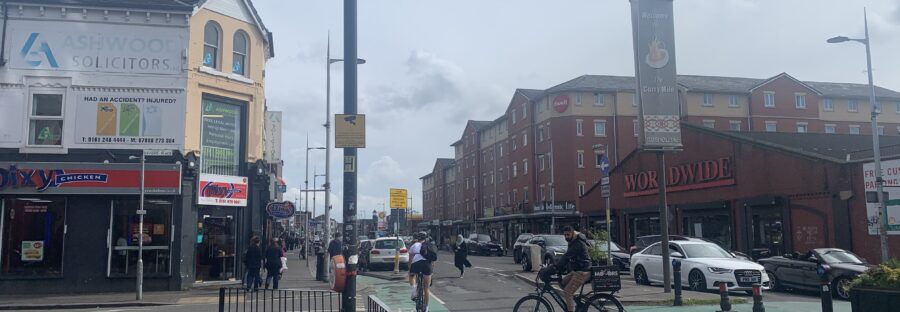A photo of the start of the Curry Mile.