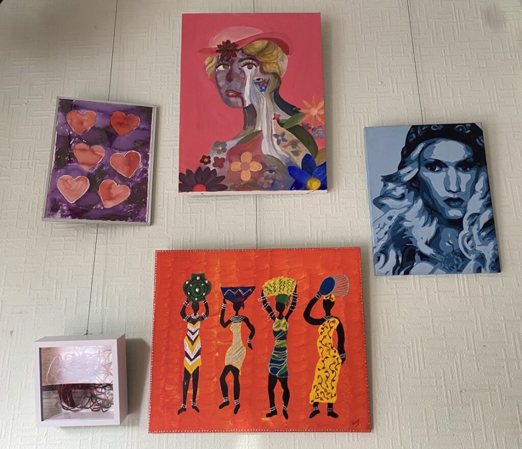pride on the range proud hearts exhibit 2023 whalley range lgbtq community art paintings