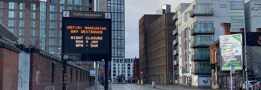 Picture of Manchester City centre on Rochdale Road