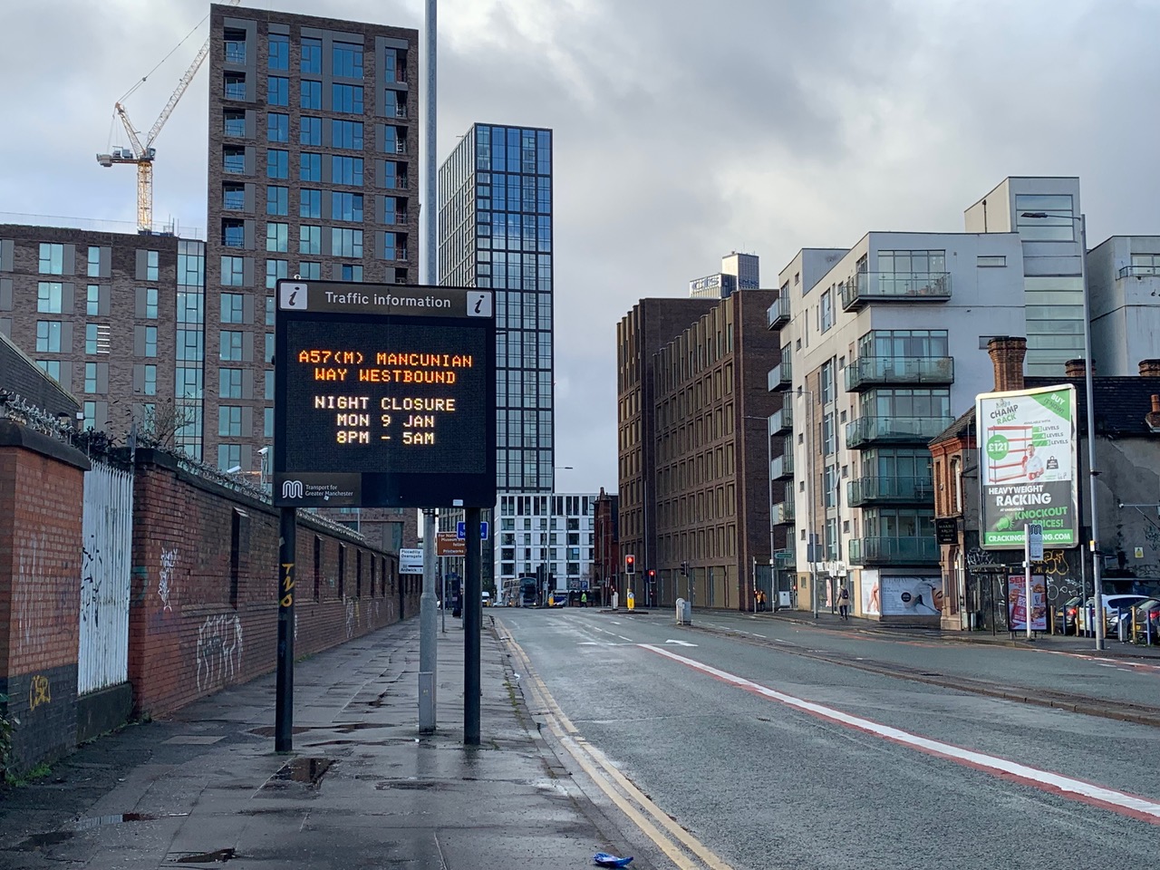 Picture of Manchester City centre on Rochdale Road
