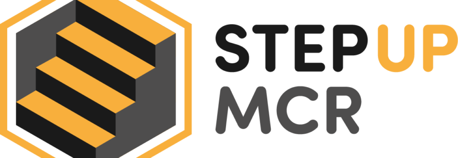 Stairs Logo for Manchester Charity Step Up MCR