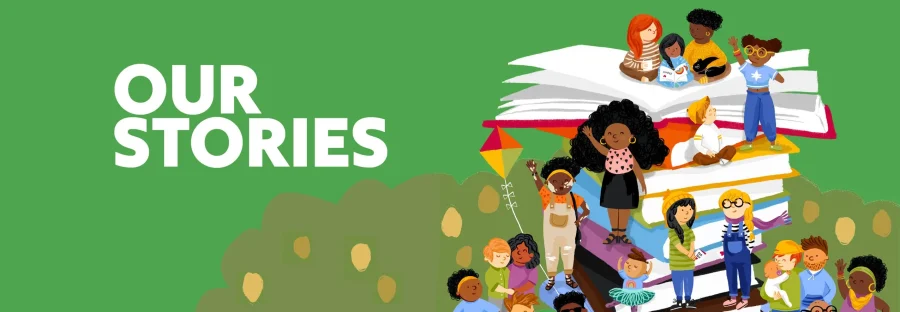 Our Stories Poster. Credit- Manchester City of Literature and Manchester Poetry Library