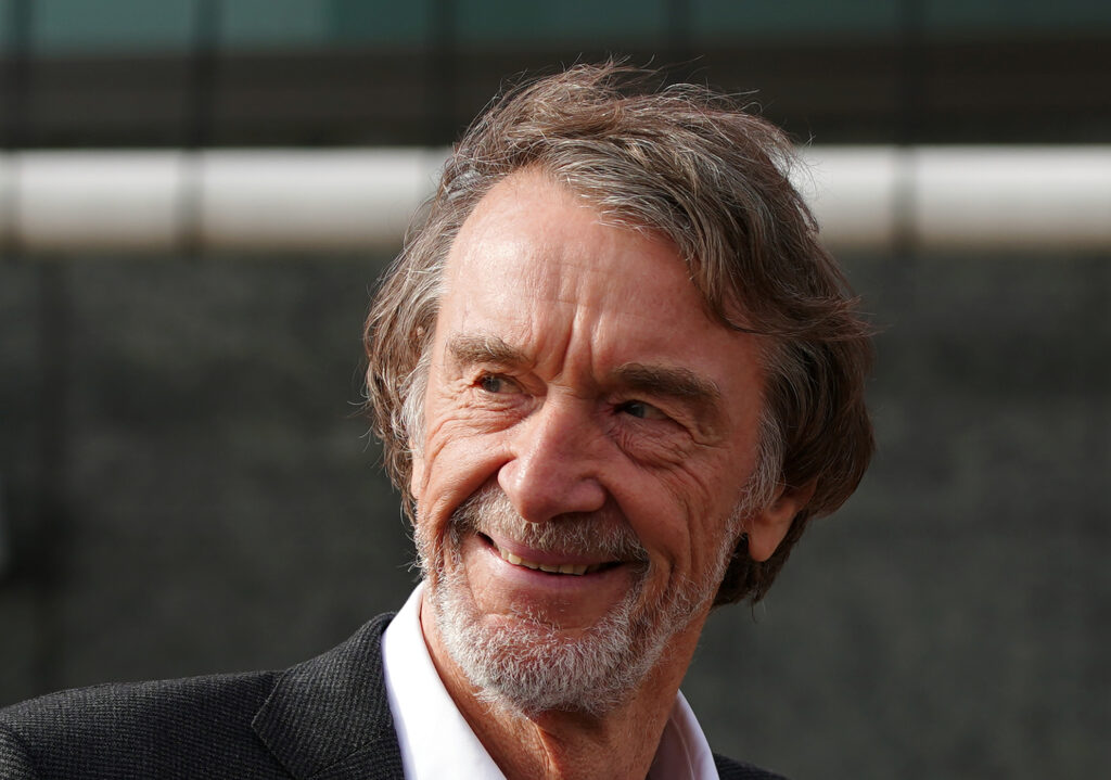 An image of Sir Jim Ratcliffe, controller of footballing operations at Manchester United and chairman of Ineos