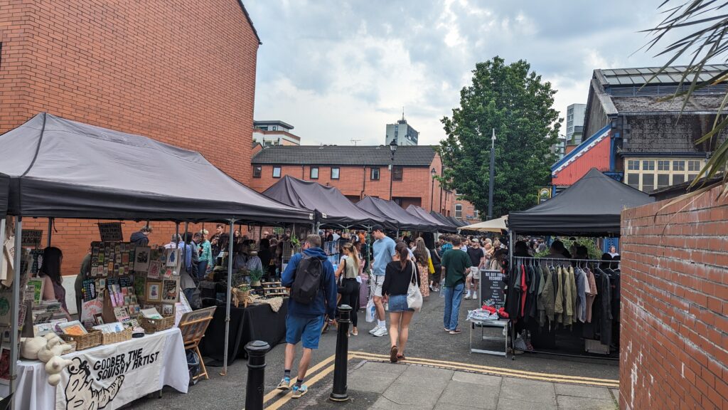 Crowds gather at the Makers Market
