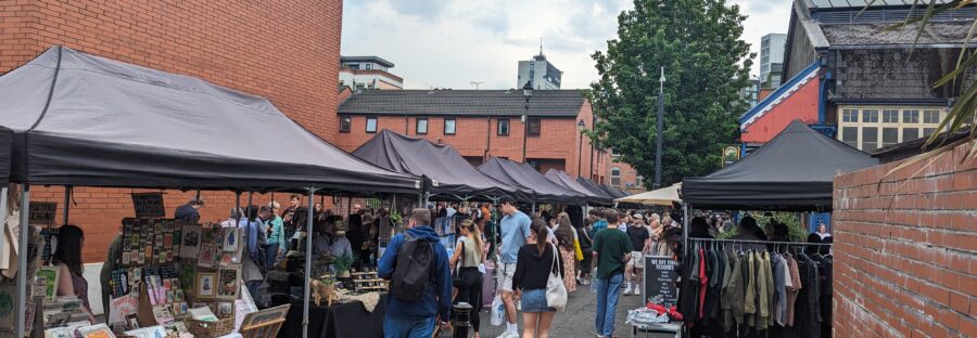 Crowds gather at the Makers Market