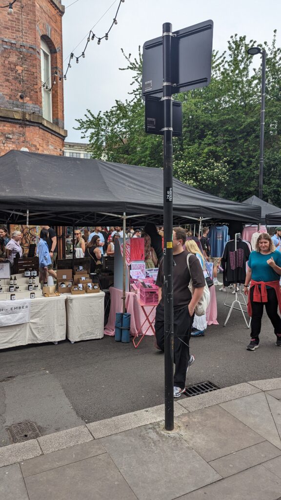 Sophie manning her stall at the Makers Market
