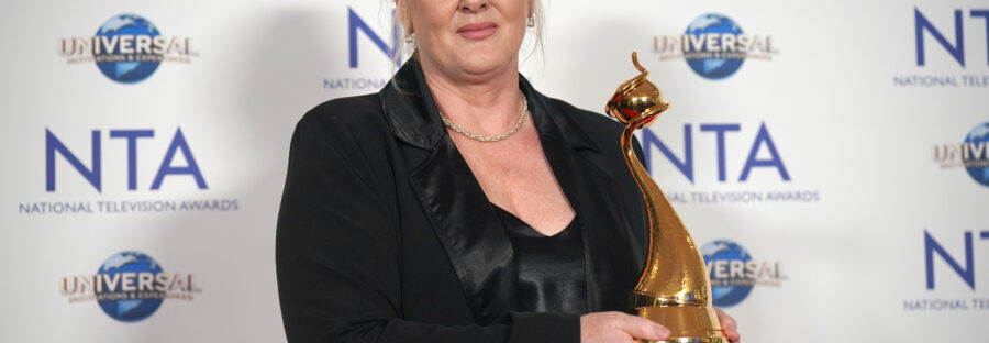 Sarah Lancashire on the red carpet at the National Television Awards 2023