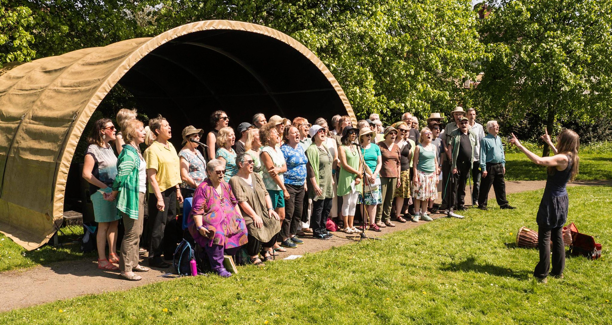 group of singers at celebrate festival