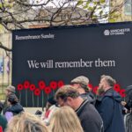 Crowds gathered in Manchester for Remembrance Sunday